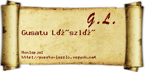 Gusatu László névjegykártya